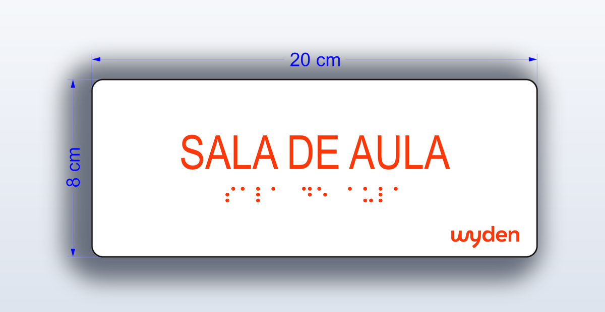 Placa Sala de Aula - padrão Wyden