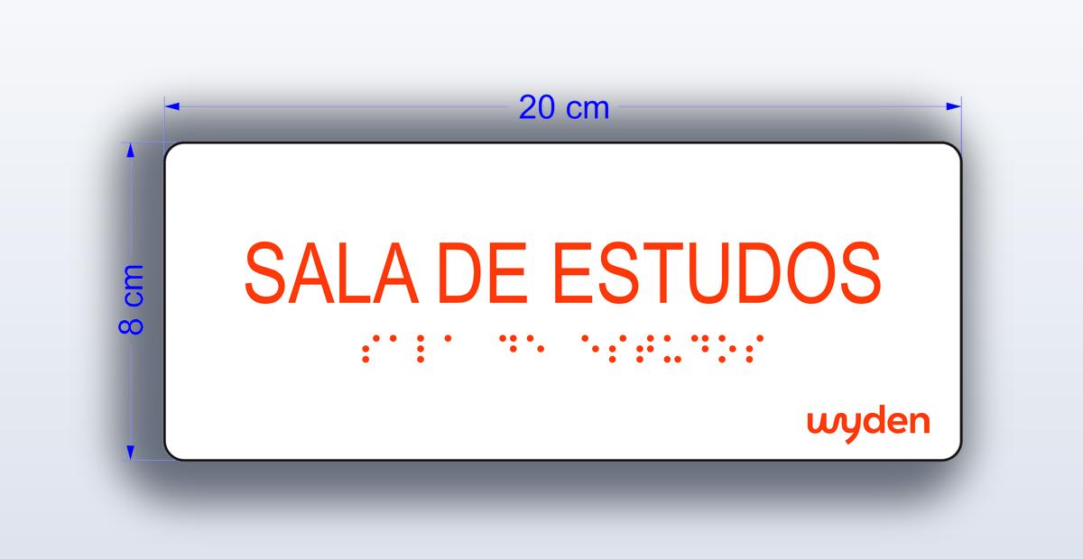 Placa Sala de Estudos - padrão Wyden
