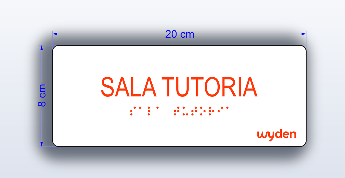 Placa Sala Tutoria - padrão Wyden
