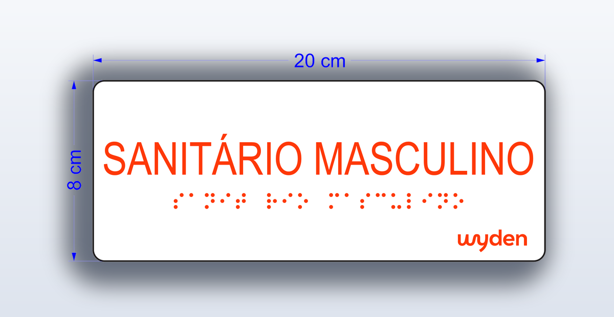 Placa Sanitario Masculino - padrão Wyden